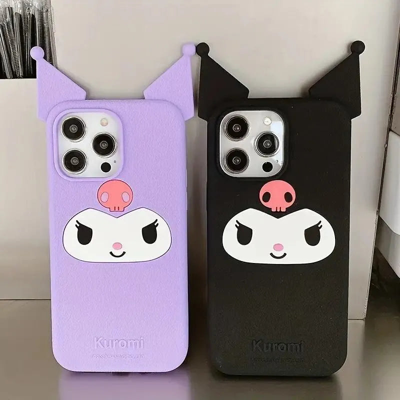 Premium 3D Slim Kuromi Phone Case For iPhones Bear Hugs