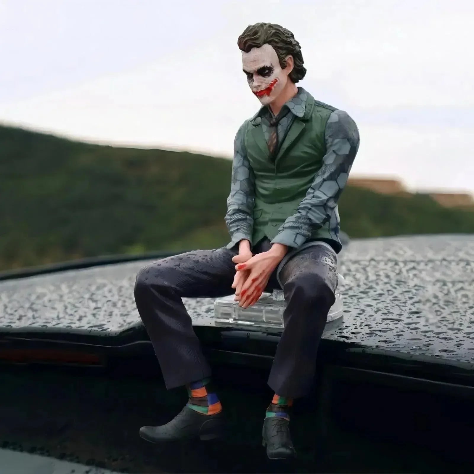 Figurine Joker Heath Ledger 18 Cm - Tête Mobile Et Interchangeable - Décoration En PVC Pour Collection Ou Bureau