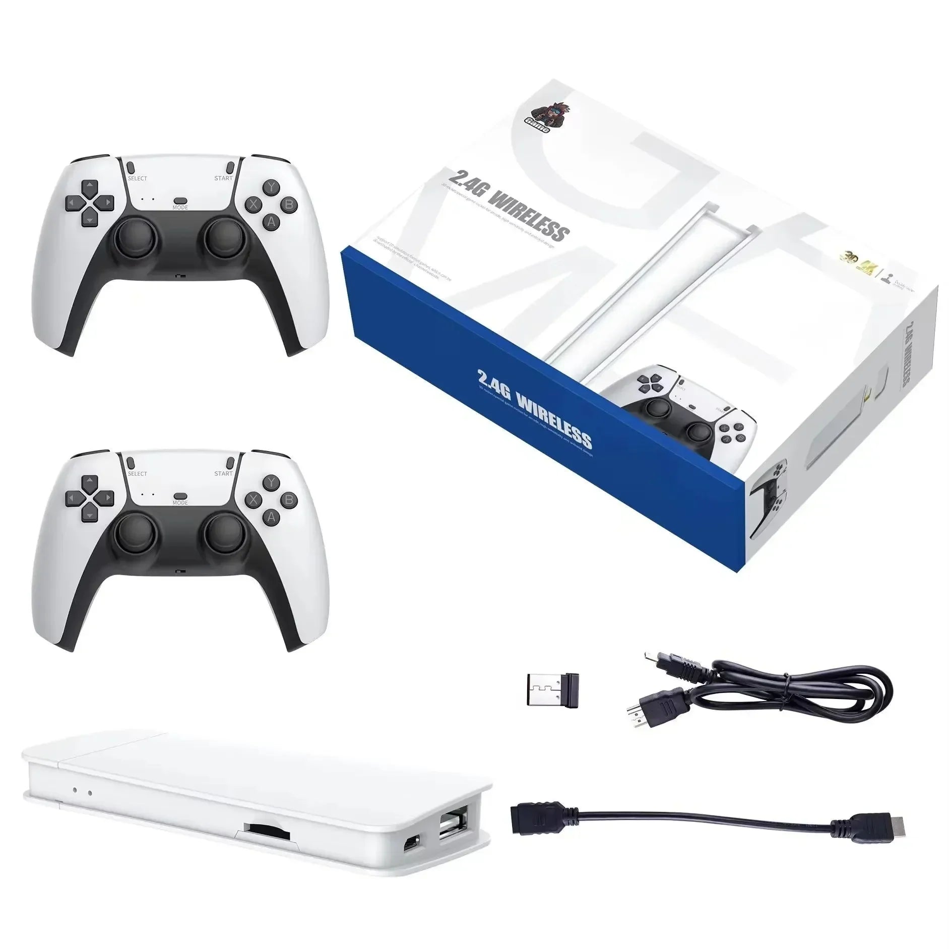 Console Rétro 4K Avec 2 Manettes Sans Fil – Plus De 12 000 Jeux Préchargés, 128 Go