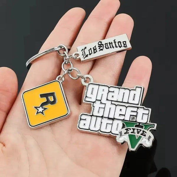 GTA Five Metal Keychain - Main Image