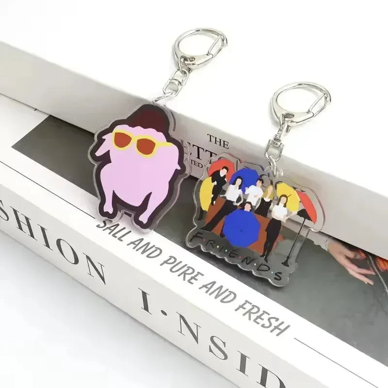 Lot De 2 Porte-clés Jaunes F.R.I.E.N.D.S - Cadeau Fan De La Série, Couleur Iconic