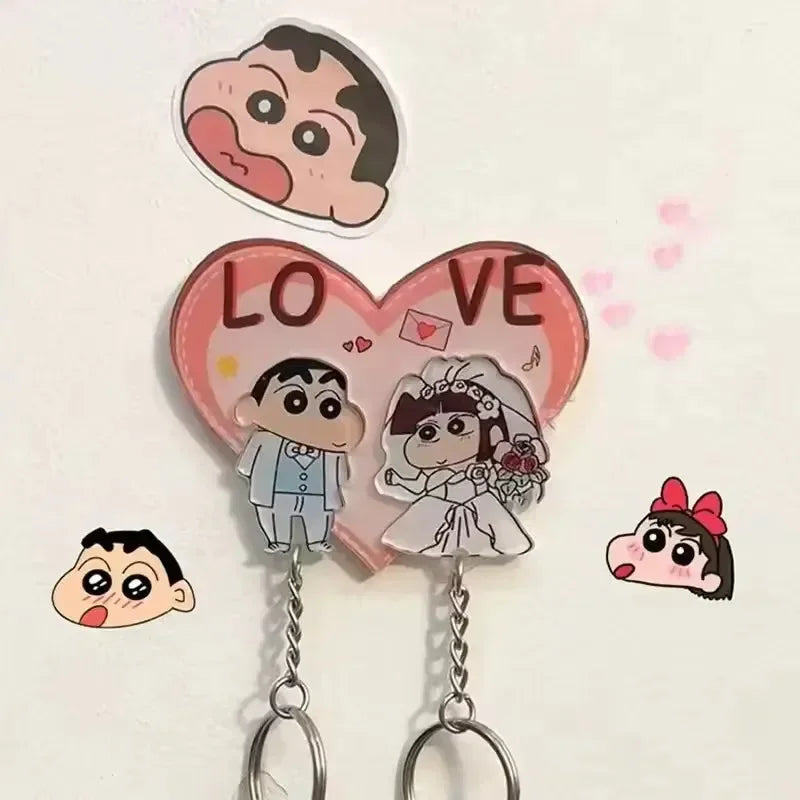 Shinchan Nohara Wedding Couple Keychain1