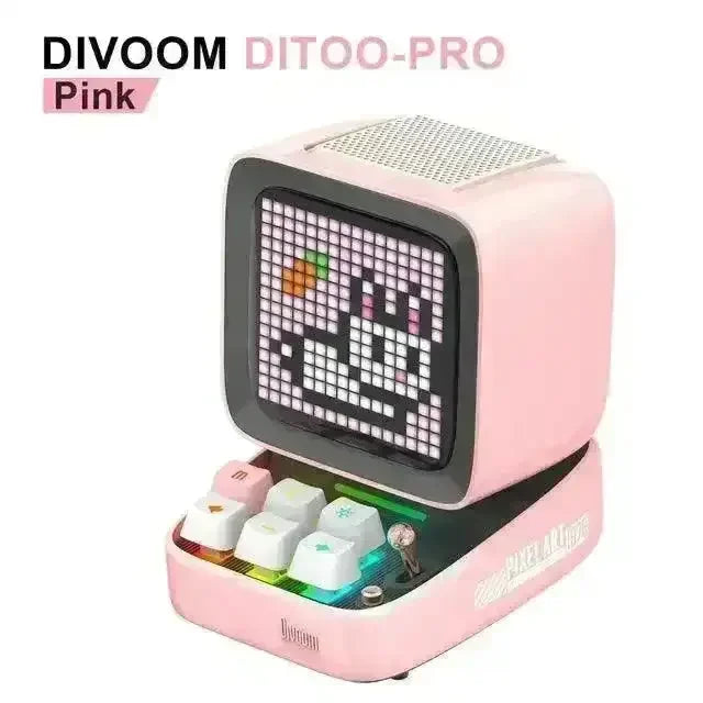 Pink Divoom Ditoo Customisable Bluetooth Speaker