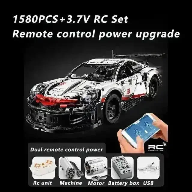 Blocks with RC Electric Sports RC Car Model Building Block Set