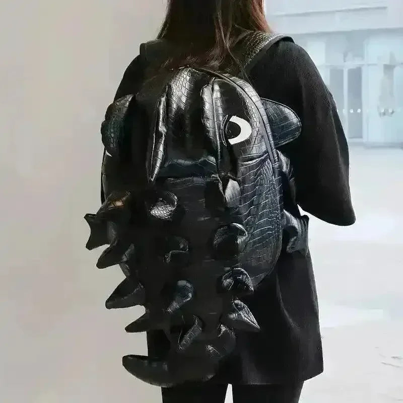 dragon leather backpack Gothic Black Dragon Bag