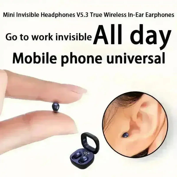 Micro Sized Invisible Bluetooth Novelty TWS Earphones