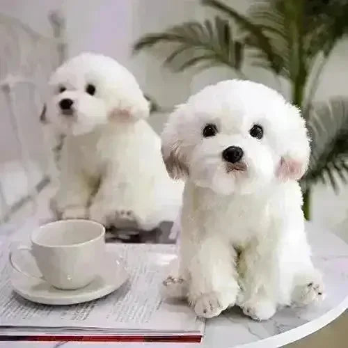 Lifelike Maltese Dog Stuffed Toy Best Quality Dog Plush Buy in India