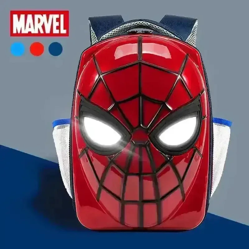 Stylish SpiderMan 3D Glow Touch Sensitive School Bag Backpack For Kids