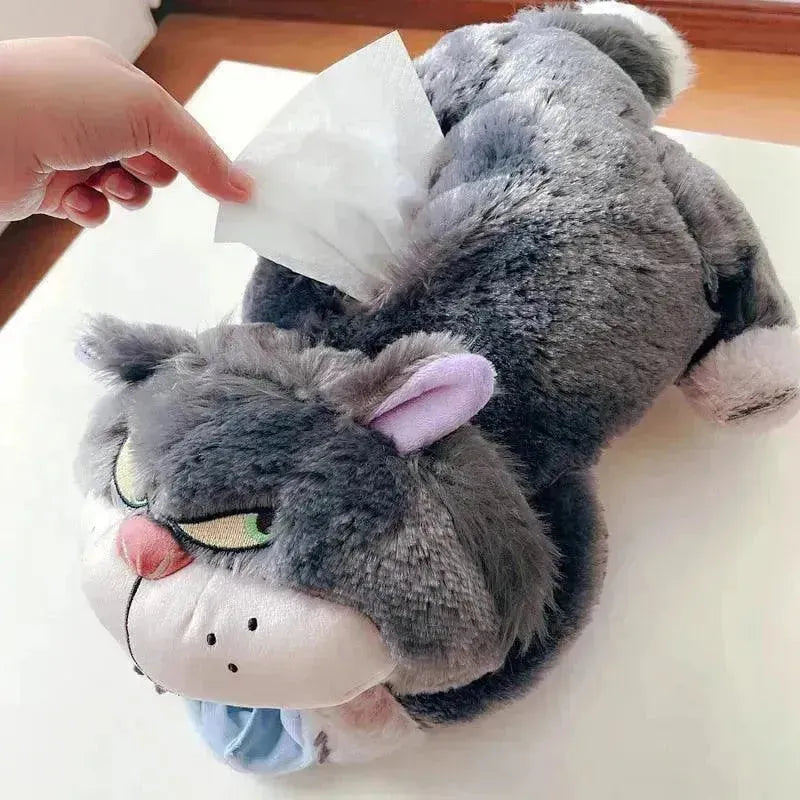 Lucifer Angry Cat Plush Tissue Dispenser