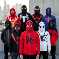 Spiderman Full Zip Mask Cosplay Hoodie