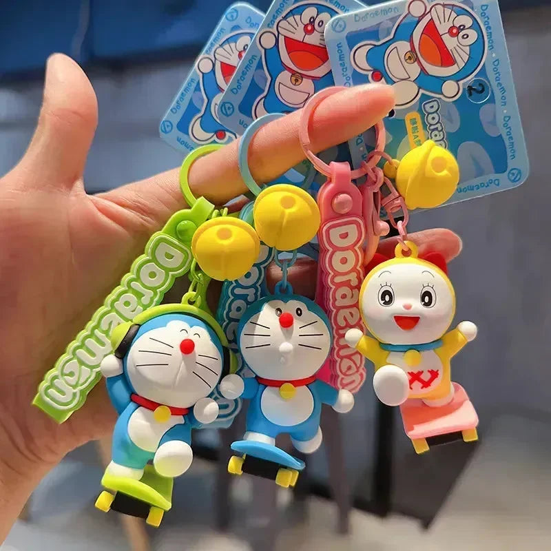 Skating Siblings Doraemon Keychain