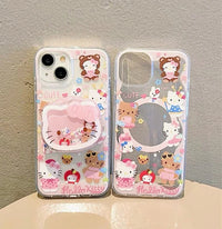 Kawaii Kitty Phone Case for iPhone 12/12pro max/13/13pro/13pro max/14/14pro/14pro max/15/15pro/15pro max/16/16pro/16pro max PN7034 - Bear Hugs