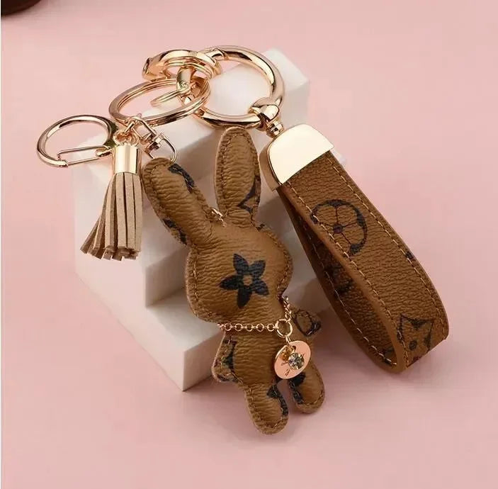 Charming Bunny Monogram Keychain