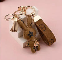 Charming Bunny Monogram Keychain