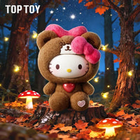 Hello Kitty Teddy Pajamas Plush Keychain - Bear Hugs