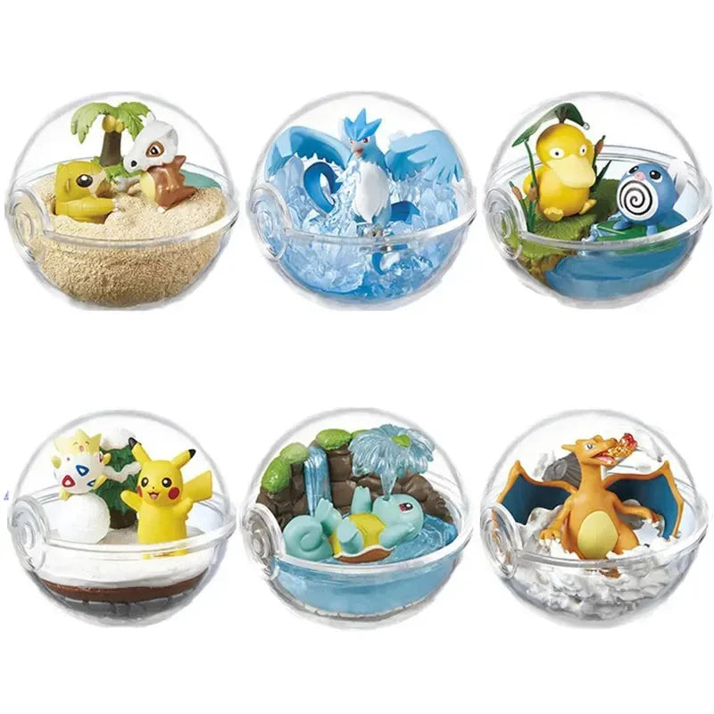 Pokimoen Crystal Pokéball Action Figures (Set of 6)