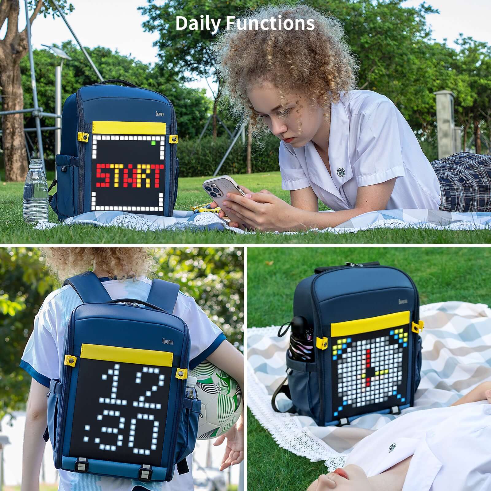 Divoom Backpack-S LED Pixel Art Backpack - Bear Hugs