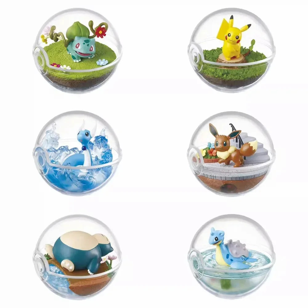 Pokimoen Crystal Pokéball Action Figures (Set of 6)