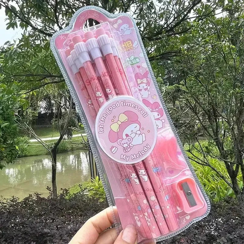 Sanrio Kawaii HB Pencil Stationery Set