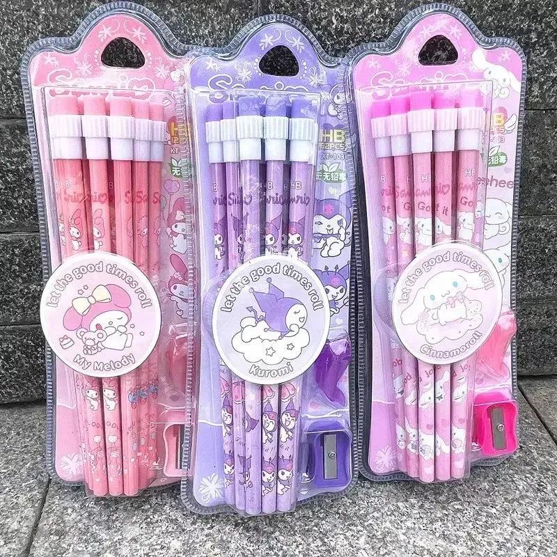 Sanrio Kawaii HB Pencil Stationery Set