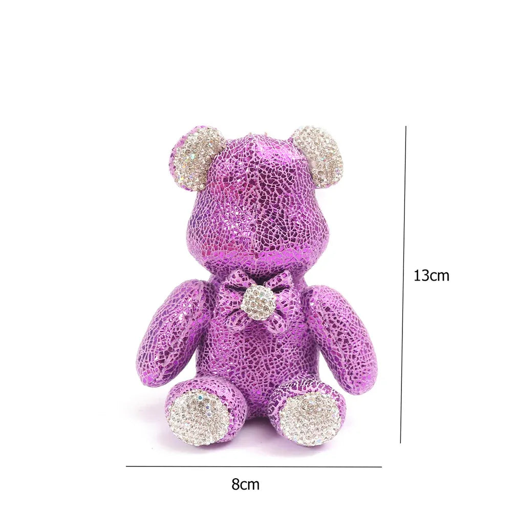 Luxurious Rhinestone Teddy Keychain