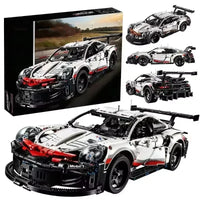 Electric Sports RC Car Model Building Block Set