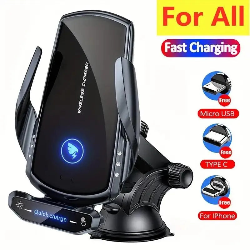 15W Fast Wireless Car Charger & Phone Holder - Bear Hugs