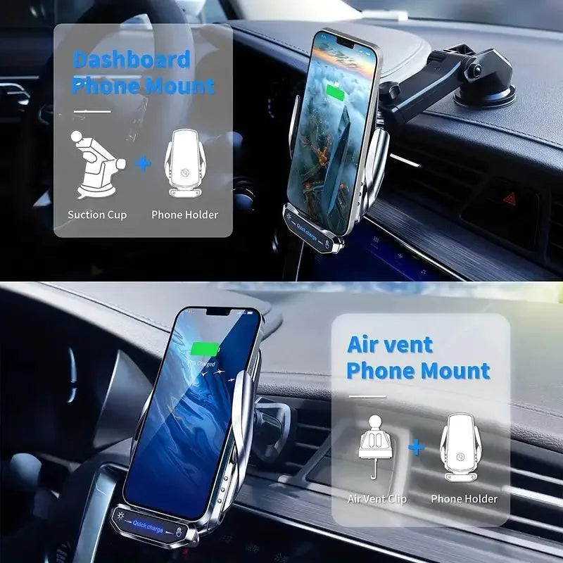 15W Fast Wireless Car Charger & Phone Holder - Bear Hugs