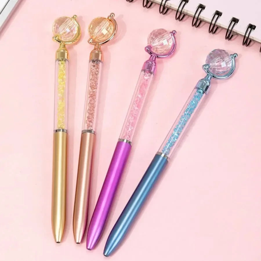 Crystal Globe Earth Ballpoint Pen
