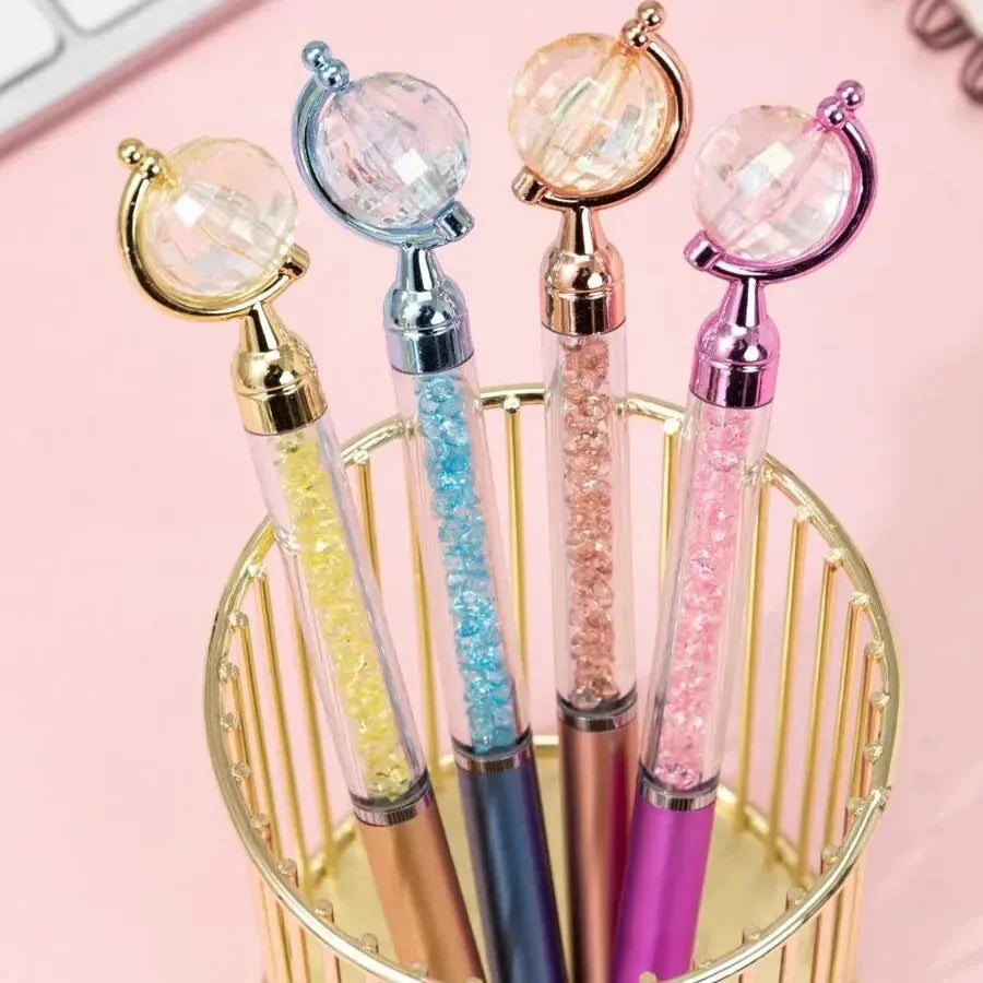 Crystal Globe Earth Ballpoint Pen