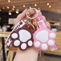 Cute Cat Paw 3D Keychain