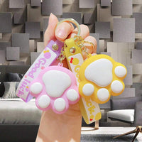 Cute Cat Paw 3D Keychain