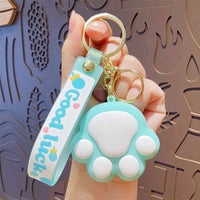 Cute Cat Paw 3D Keychain