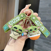 Adorable Baby Yoda 3D Keychain