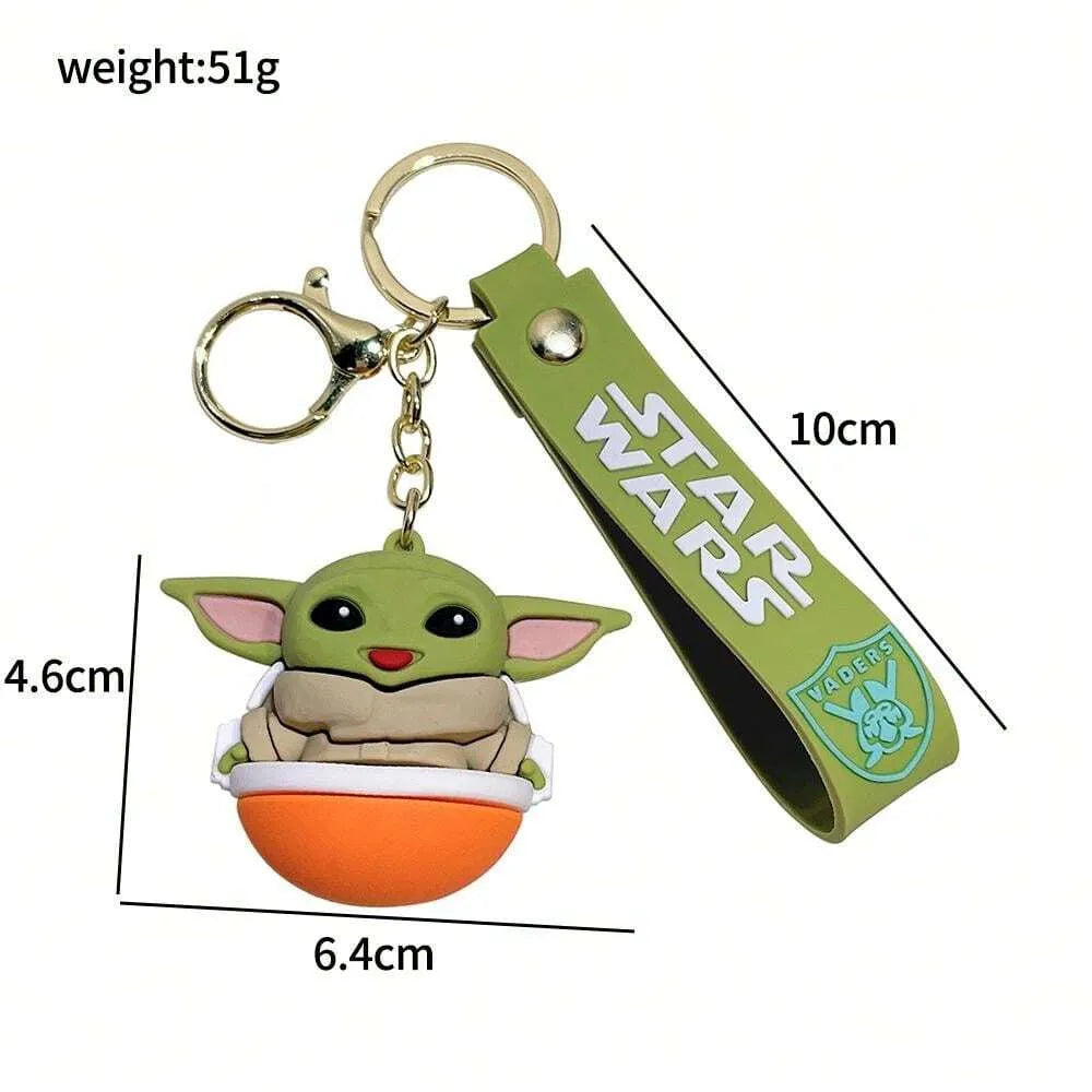 Adorable Baby Yoda 3D Keychain