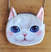 3D Realistic Cat Visage Crossbody Bag