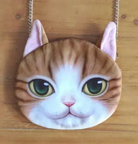3D Realistic Cat Visage Crossbody Bag