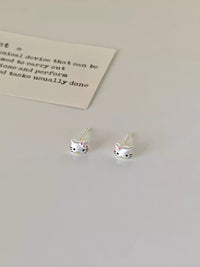Silver HK Stud Earrings– Matte Finish - Bear Hugs