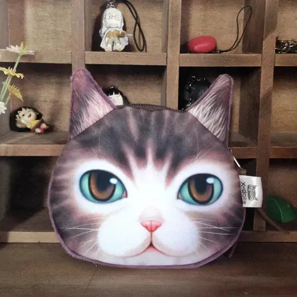 3D Realistic Cat Visage Crossbody Bag