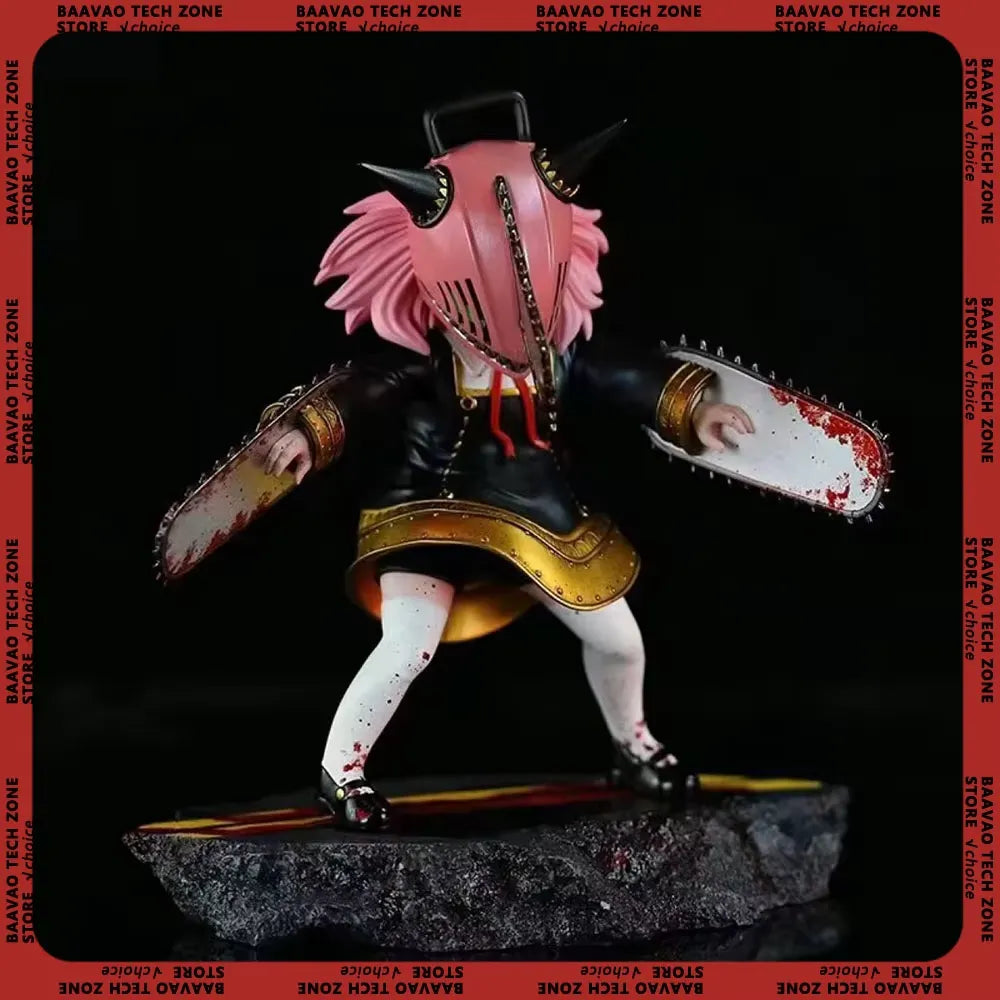 Spy×Family Anya Forger Cosplay Chainsaw Man Figurine (17 cm)