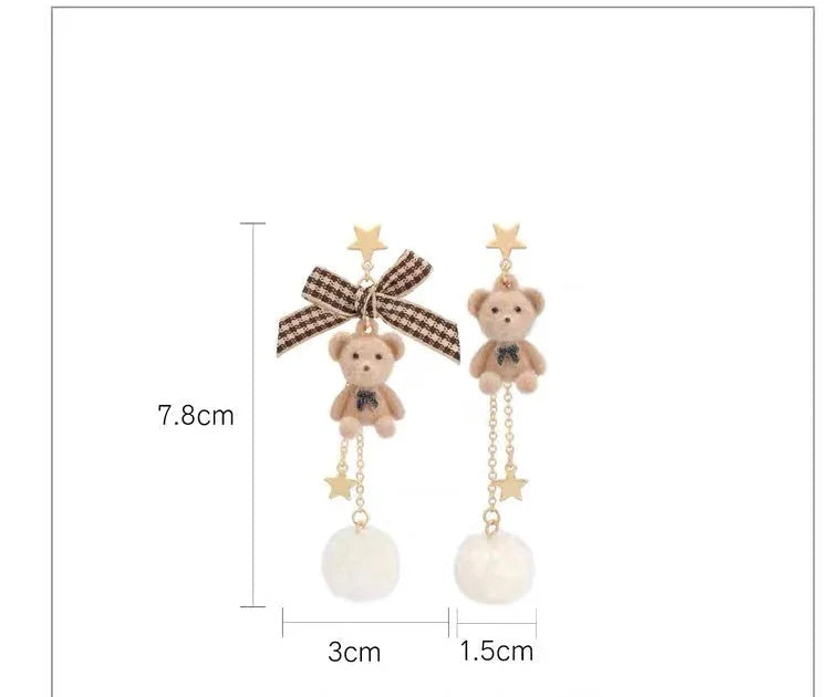 Sweet Bear Earrings/Clips PN6976 - Bear Hugs