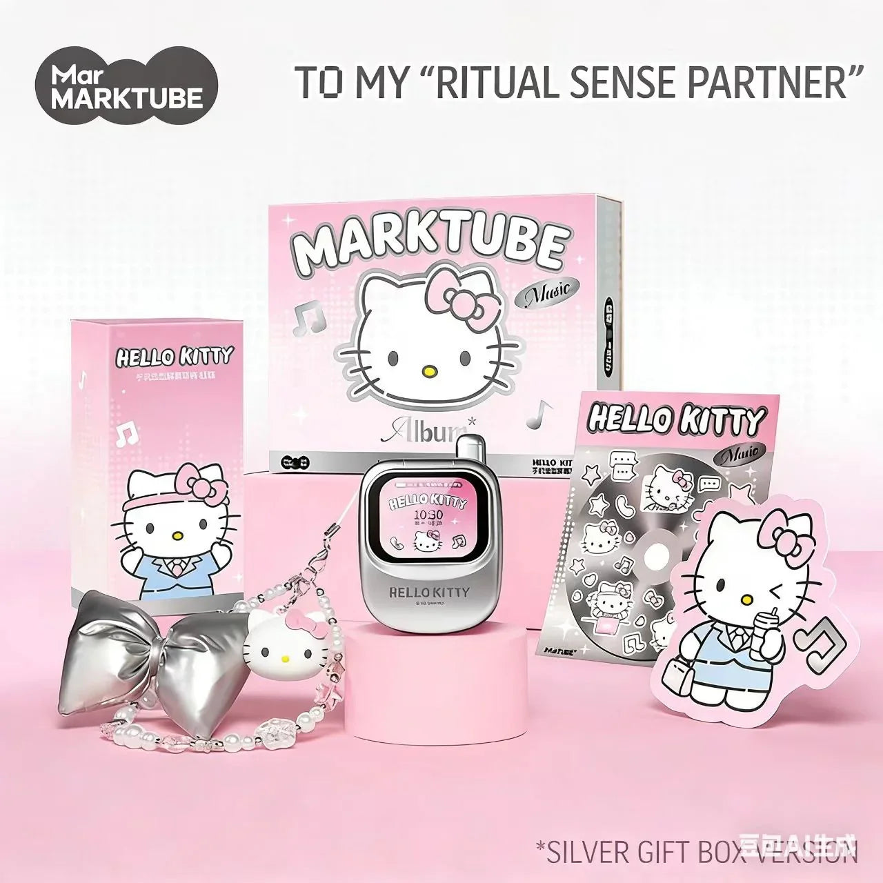 Hello Kitty Smart Screen Bluetooth Earphones Gift Set - Bear Hugs