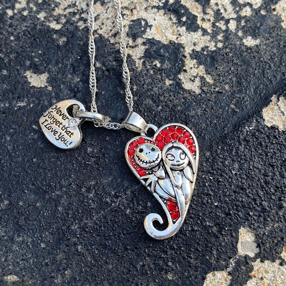 Sally & Jack Skellington Couple Necklace Set
