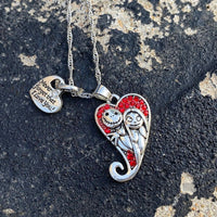 Sally & Jack Skellington Couple Necklace Set