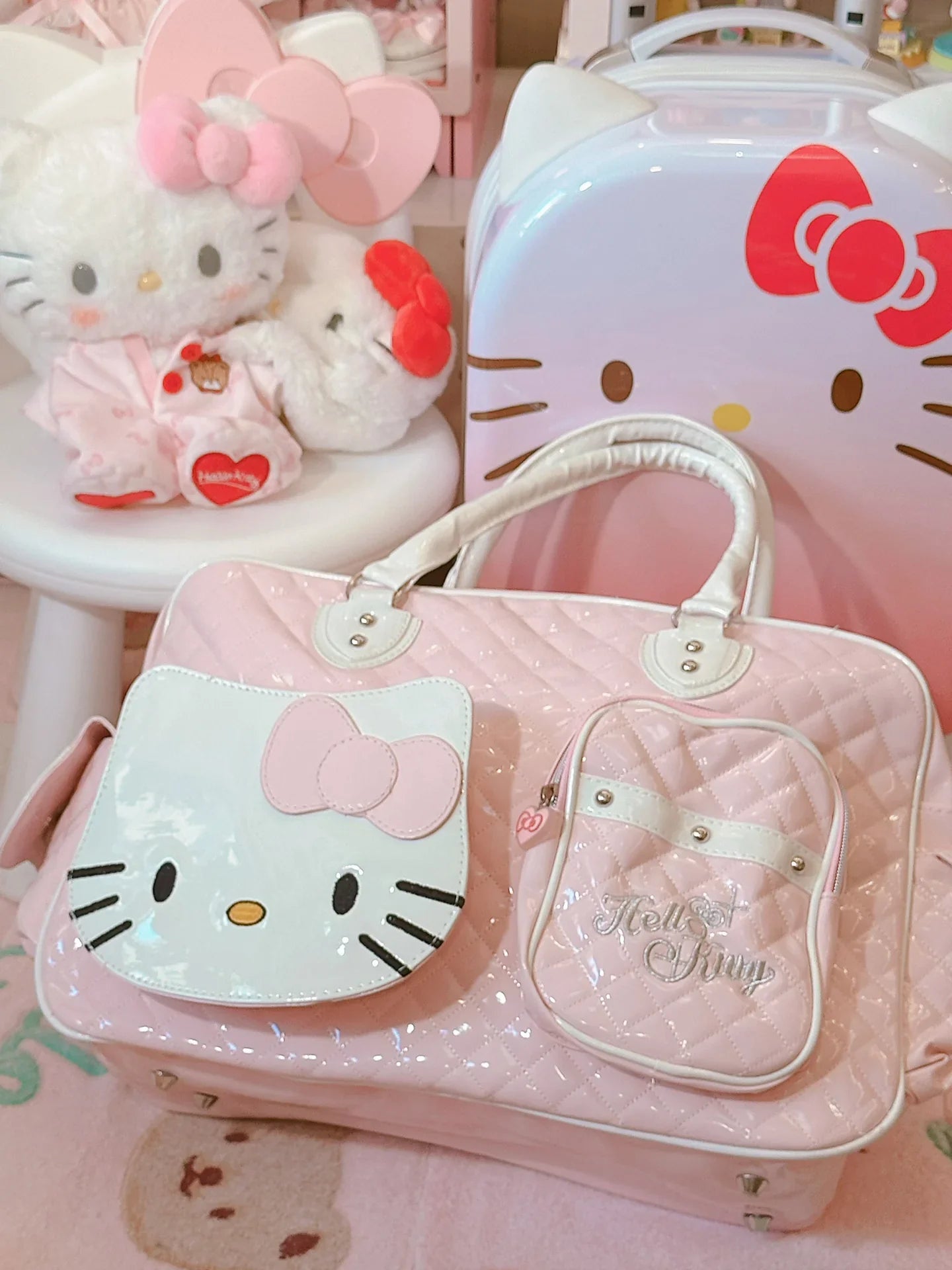 Hello Kitty Luxe Weekender Duffel Bag