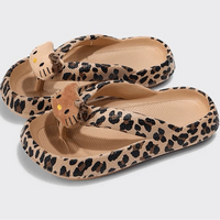 HelloKitty Leopard Chunky Thongs - Bear Hugs