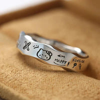 Sanrio Sterling Silver Graffiti Ring - Bear Hugs
