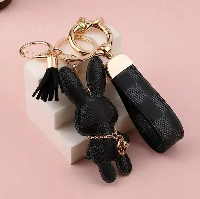 Charming Bunny Monogram Keychain