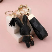 Charming Bunny Monogram Keychain