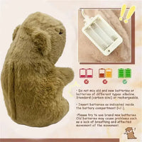 Capybara Musical Breathing Teddy Plushie